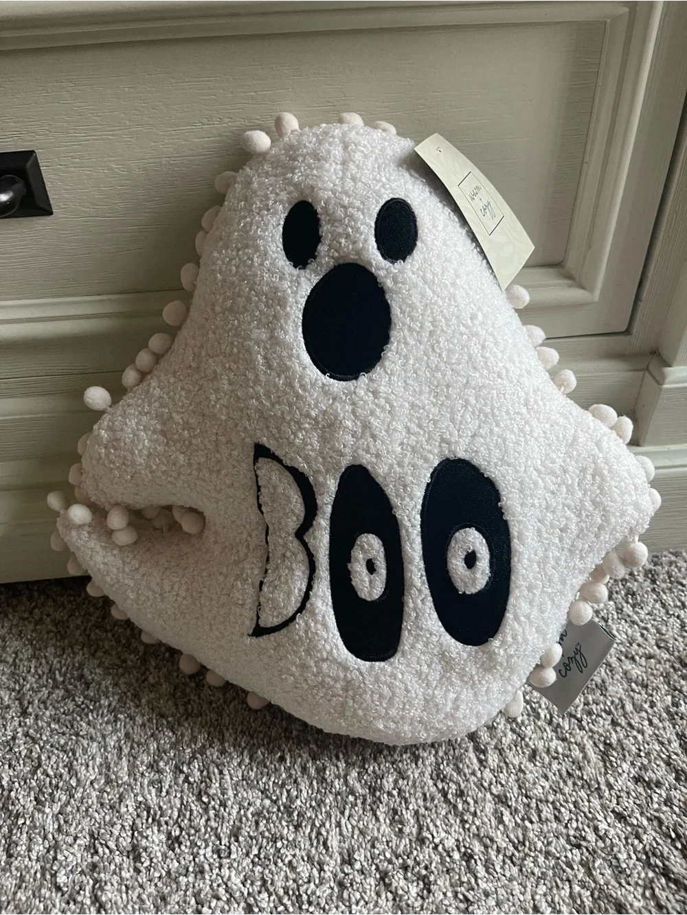 Ghost 'Boo' Holiday Throw Pillow